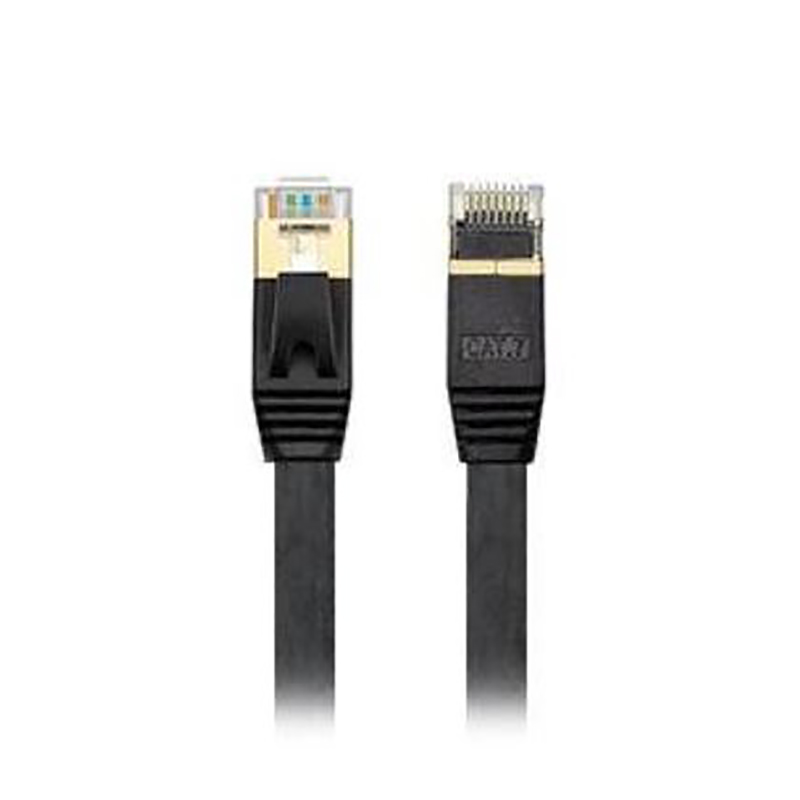Edimax 15m 10GbE Shielded CAT7 Flat Network Cable - Black
