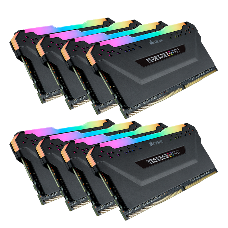 Corsair 128GB (8x16GB) CMW128GX4M8X3800C19 Vengeance RGB PRO 3800MHz DDR4 RAM