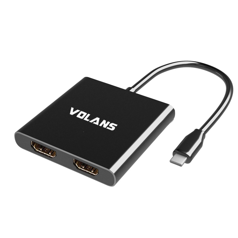 Volans Aluminium USB-C to Dual HDMI 2.0 Adapter (VL-UC2H)