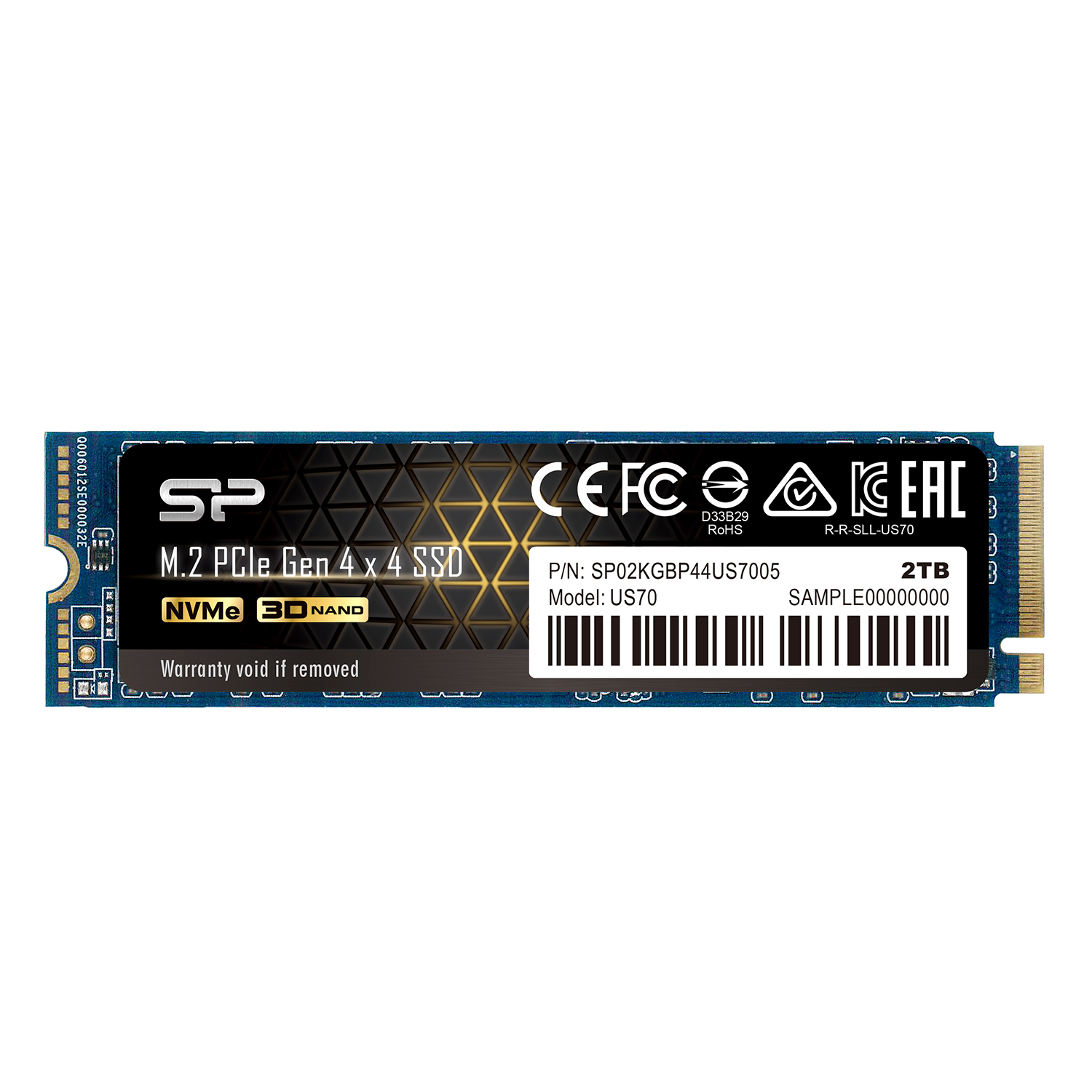Silicon Power 2TB US70 PCIe Gen4 R/W up to 5,000/4,400 MB/s M.2 NVMe SSD for PS5
