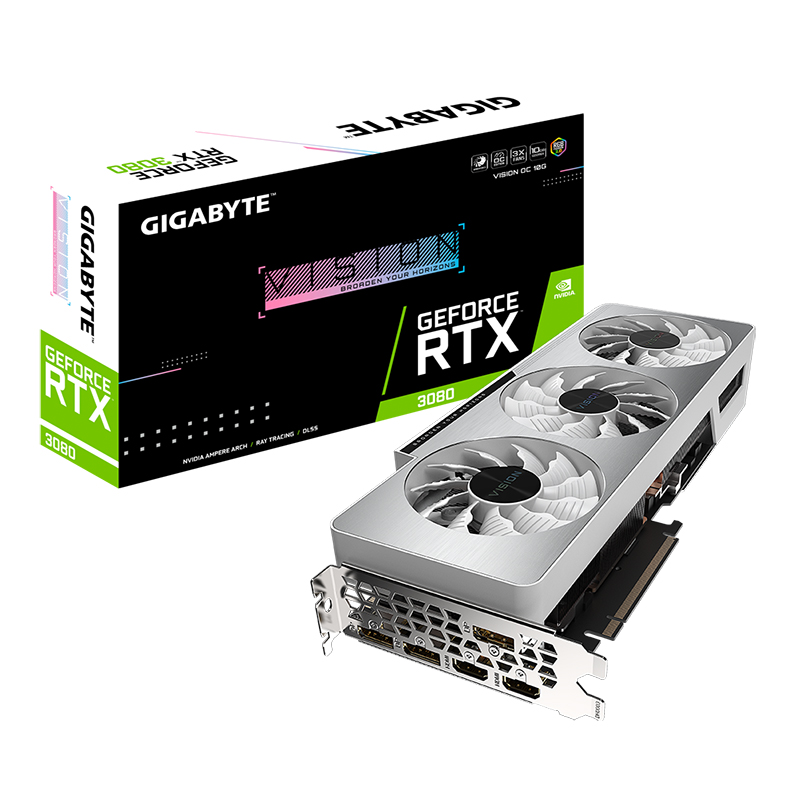 Gigabyte GeForce RTX 3080 Vision 10G OC Graphics Card (N3080VISION OC-10GD)