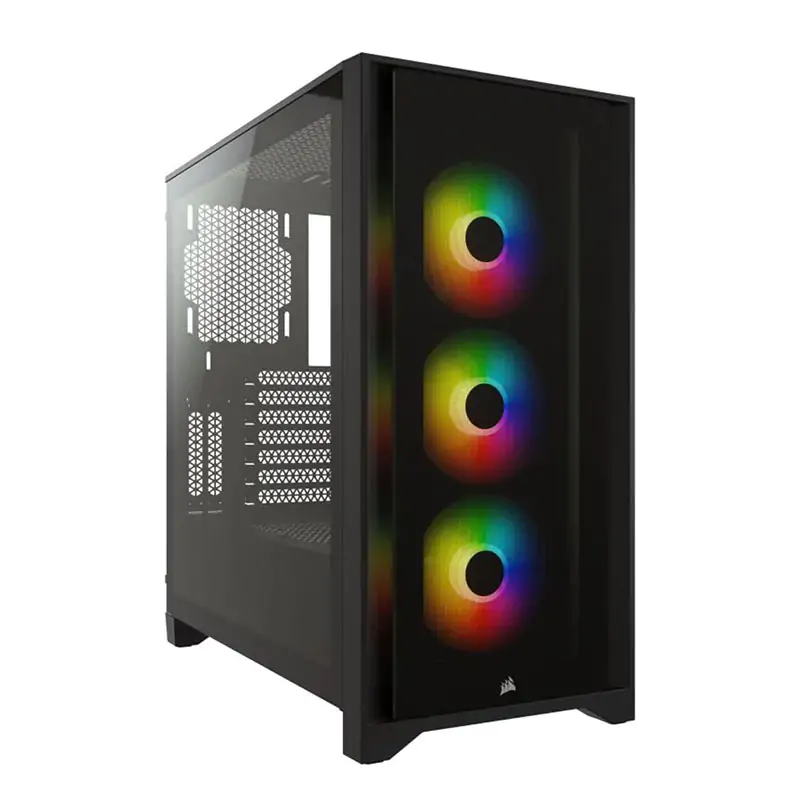Corsair iCUE 4000X RGB TG Mid Tower ATX Case - Black (CC-9011204-WW)