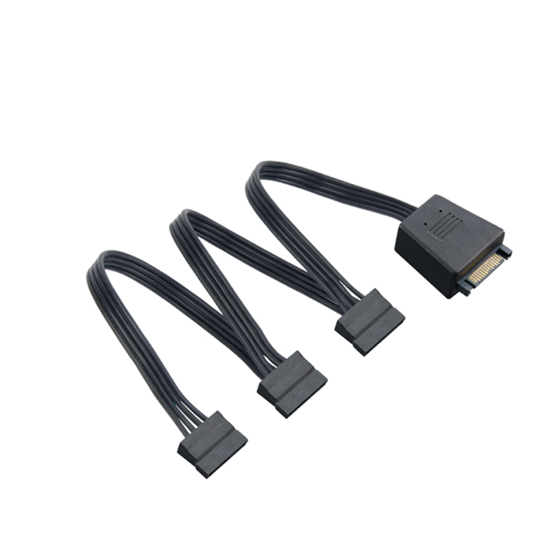SilverStone Flexible One to Three SATA Power Connector with Capacitors (CP06-L)