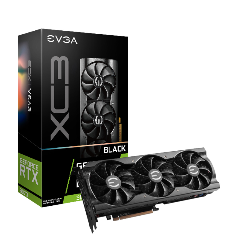 EVGA GeForce RTX 3070 XC3 Black 8G Graphics Card
