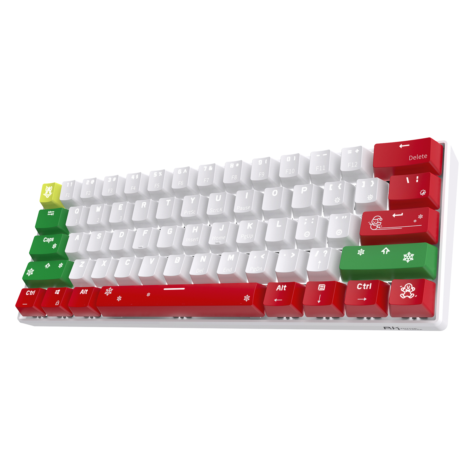RK ROYAL KLUDGE RK61 Wireless 60% Mechanical Gaming Keyboard, Red Switch, Christmas Version