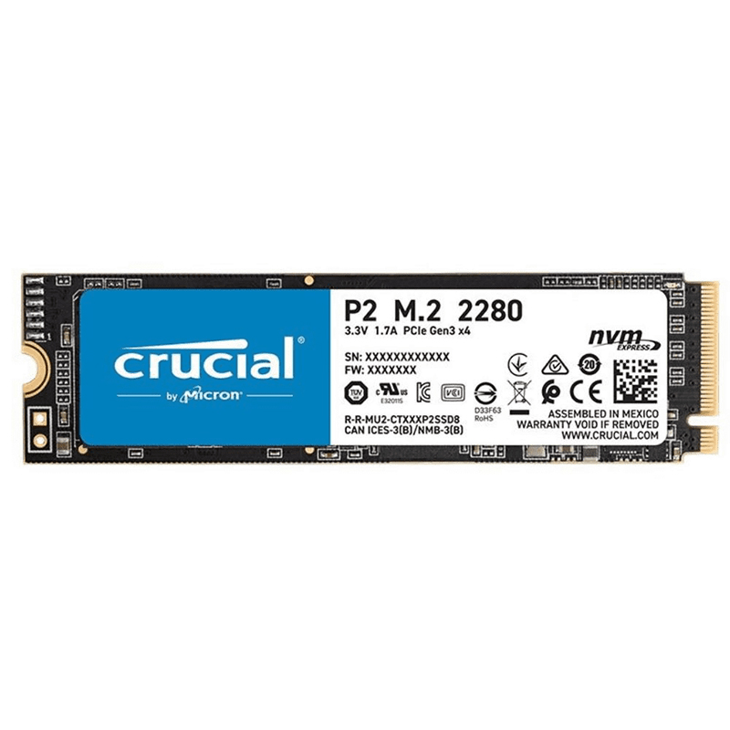 Crucial P2 1000GB 3D NAND PCIe NVMe M.2 SSD