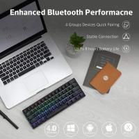 ANNE PRO 2 60% Bluetooth Mechanical Keyboard, Gateron Brown Switch, Black Case