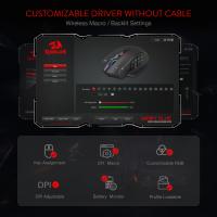 Redragon M913 Wireless Mouse, RGB MMO Gaming Mouse