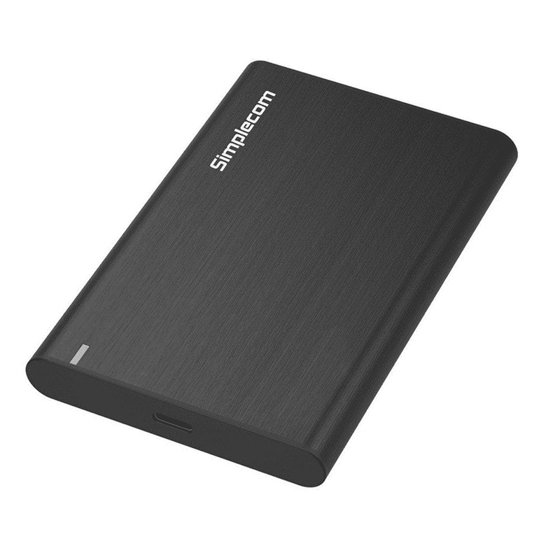 Simplecom Aluminium 2.5in USB 3.1 SATA HDD/SSD Enclosure - Black (SE221-BLACK)