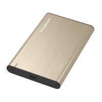Simplecom SE221 Aluminium 2.5in USB 3.1 SATA HDD/SSD Enclosure - Gold