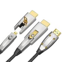 Cruxtec HDMI 2.0 to Mini HDMI Optical Fiber Cable 10m with Mini HDMI to HDMI Adapter