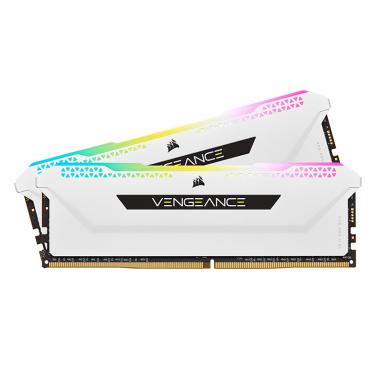 Corsair 32GB (2x16GB) MH32GX4M2E3200C16W Vengeance RGB PRO SL CL16 3200MHz DDR4 RAM - White - OPENED BOX 90826