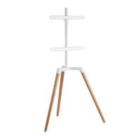 Brateck Easel Studio TV Floor Stand - Matte White and Beech