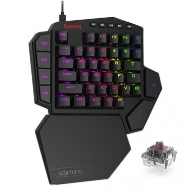 Redragon K585 DITI One-Handed RGB Mechanical Gaming Keyboard,Brown ...