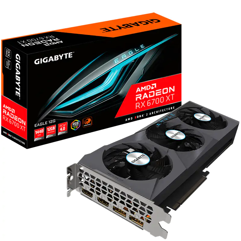 Gigabyte Radeon RX 6700 XT Eagle 12G Graphics Card (GV-R67XTEAGLE-12GD)