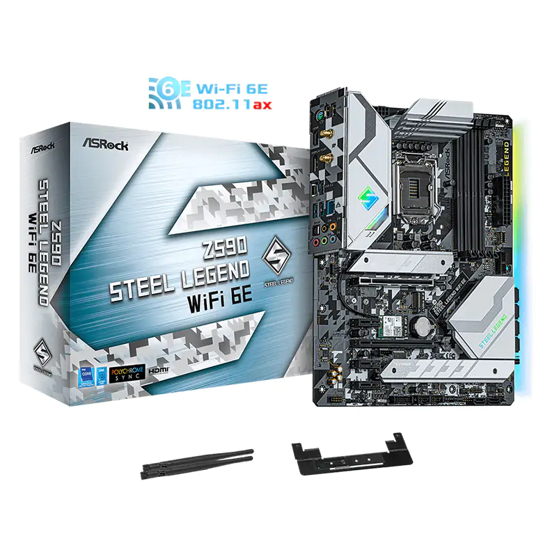 Asrock Z590 Steel Legend WiFi 6E LGA 1200 ATX Motherboard