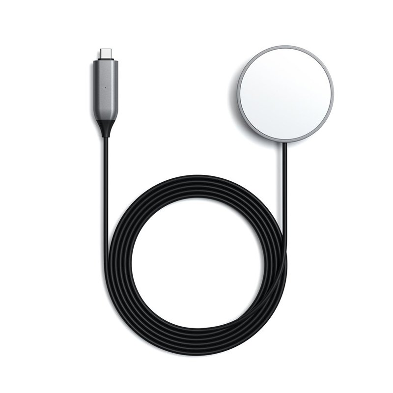 Satechi USB C Magnetic Wireless Charging Cable Space Grey