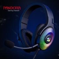 Redragon H350 Pandora RGB Wired Gaming Headset, Dynamic RGB Backlight - Stereo Surround-Sound - 50MM Drivers