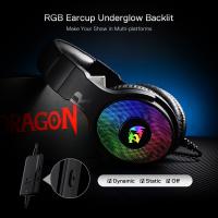Redragon H350 Pandora RGB Wired Gaming Headset, Dynamic RGB Backlight - Stereo Surround-Sound - 50MM Drivers