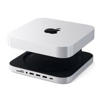 Satechi Aluminum USB C Stand Hub for Mac Mini Silver