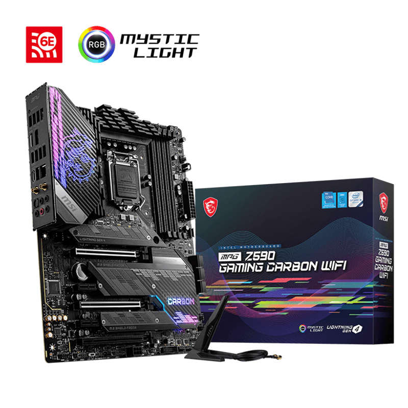 MSI MPG Z590 GAMING CARBON WIFI LGA 1200 ATX Motherboard (MPG Z590 GAMING CARBON WIFI)