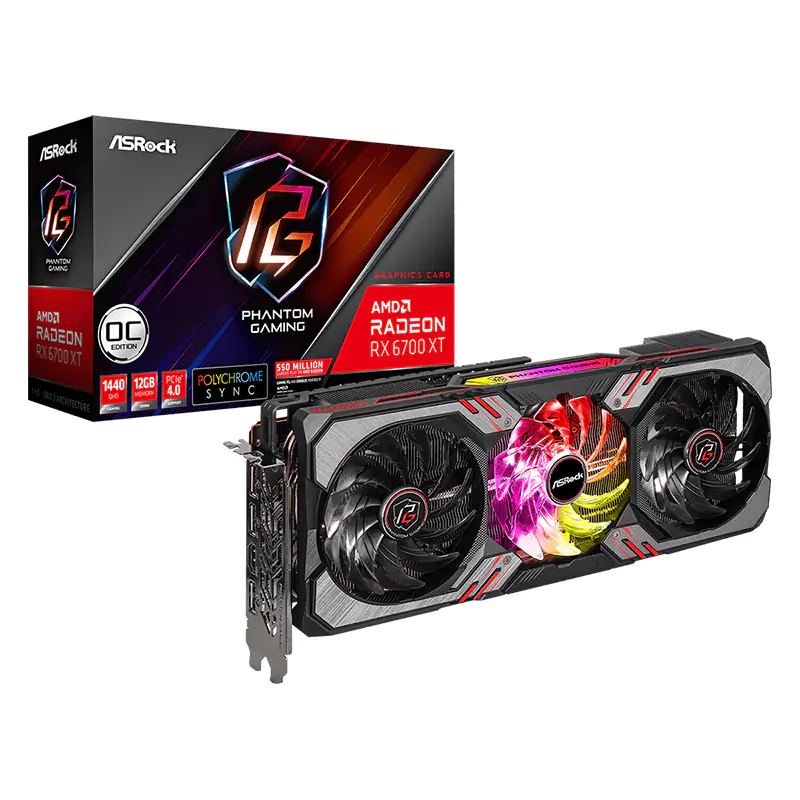 Asrock Radeon RX 6700 XT Phantom Gaming D OC 12GB Graphics Card
