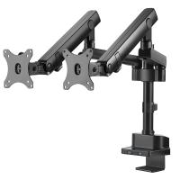 Brateck Dual Monitor Slim Pole Spring Assisted Monitor Arm with USB Port