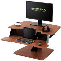 Eureka Ergonomic Height Adjustable Sit Stand Desk 31.5in - Cherry