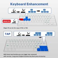 ANNE PRO 2 60% Bluetooth Mechanical Keyboard, Gateron Brown Switch, White Case