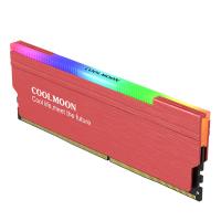 Coolmoon ARGB Heatsink Heat Spreader Cooler For DDR4 RAM - Red