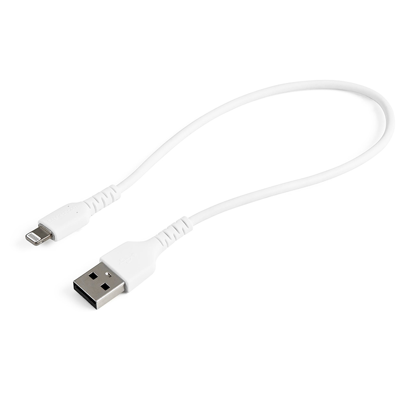 Startech 12in Durable White USB-A to Lightning Cable - White