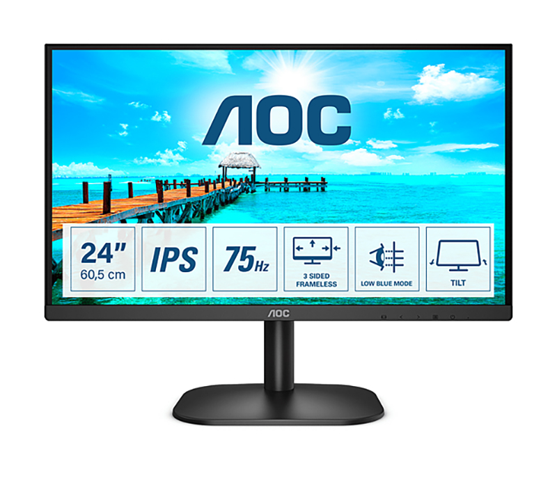AOC 23.8in FHD IPS 75Hz Monitor (24B2XDA)