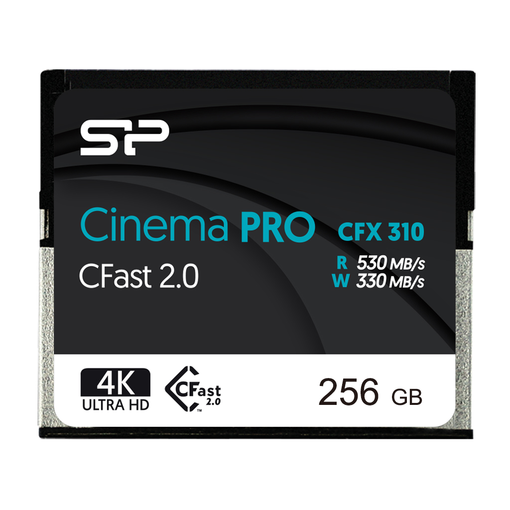 Silicon Power 256GB CFast 2.0 CinemaPro 530MB/s CFX310 MLC Memory Card SP256GICFX311NV0BM