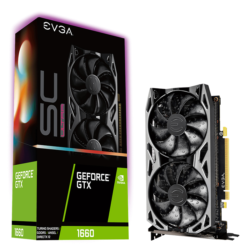 EVGA GeForce GTX 1660 SC Ultra 6G Graphics Card