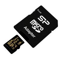 Silicon Power Golden 4K/HD High Endurance 256GB for Dash Cams & Security Cams Micro SDXC Card U3, C10, A1, V30 with  Adapter