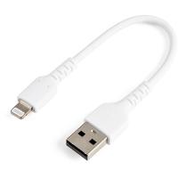 Startech 6in Durable USB-A to Lightning Cable - White