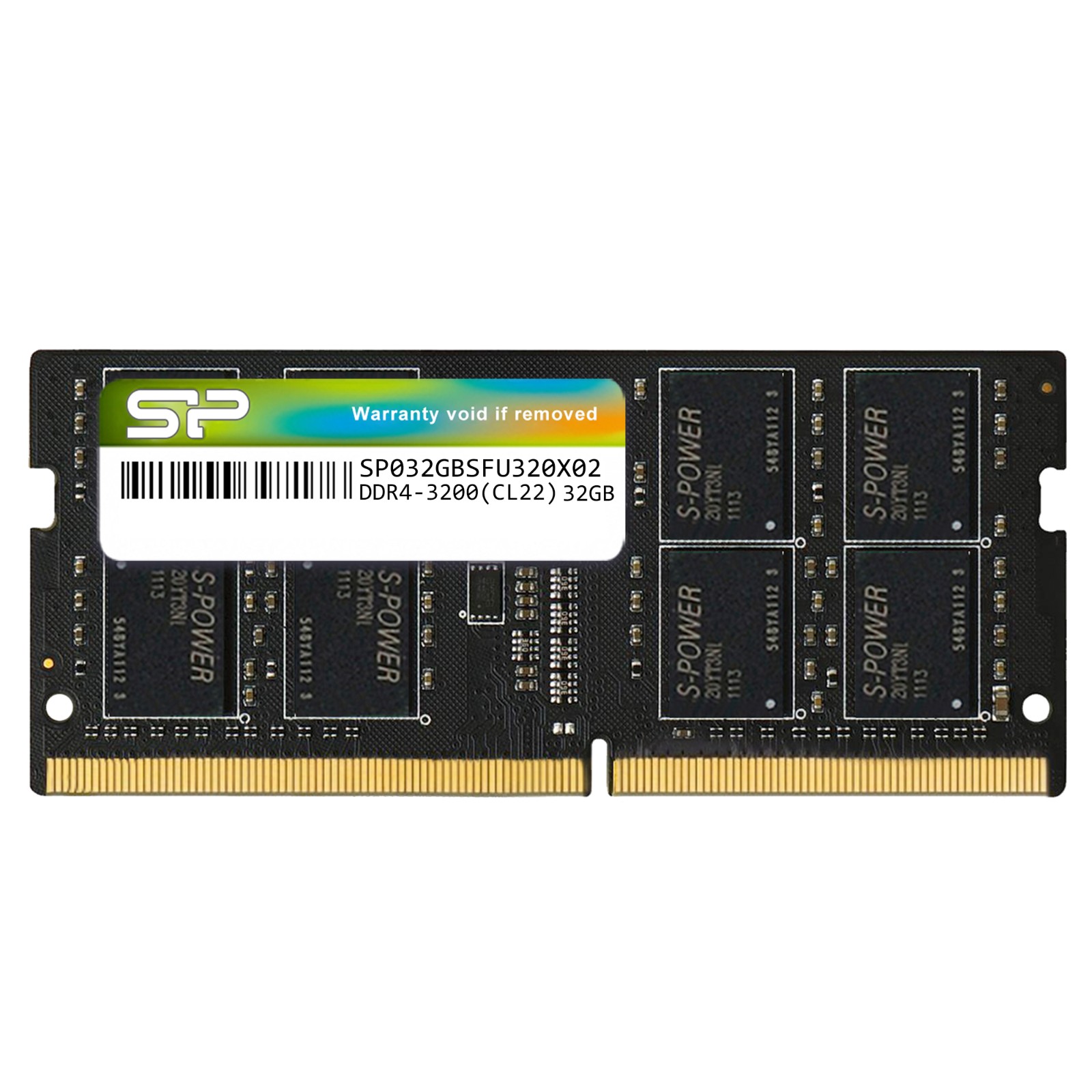 Silicon Power 32GB (1x32GB) SP032GBSFU320X02 3200Mhz CL22 DDR4 SODIMM Laptop RAM