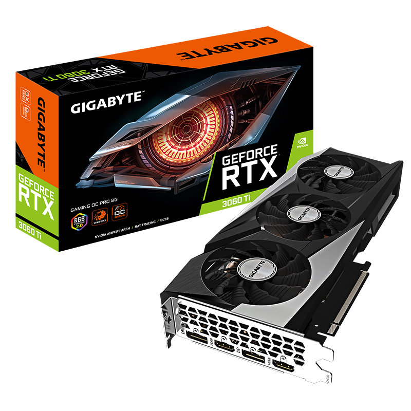 Gigabyte GeForce RTX 3060 Ti Gaming OC 8G LHR Graphics Card Rev 2.0