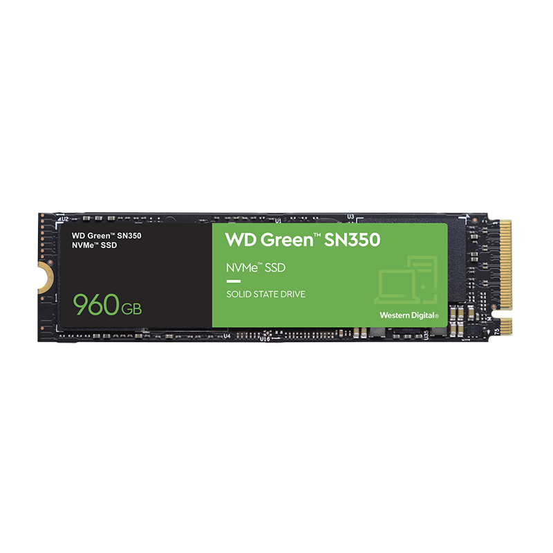 Western Digital Green SN350 960GB PCIe Gen3 M.2 2280 NVMe SSD (WDS960G2G0C)