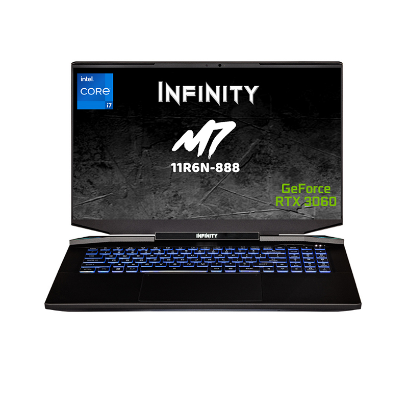 Infinity 17.3in QHD 165Hz i7-11800H RTX3060P 512GB SSD 16GB RAM W10H Gaming Laptop (M7-11R6N-888)