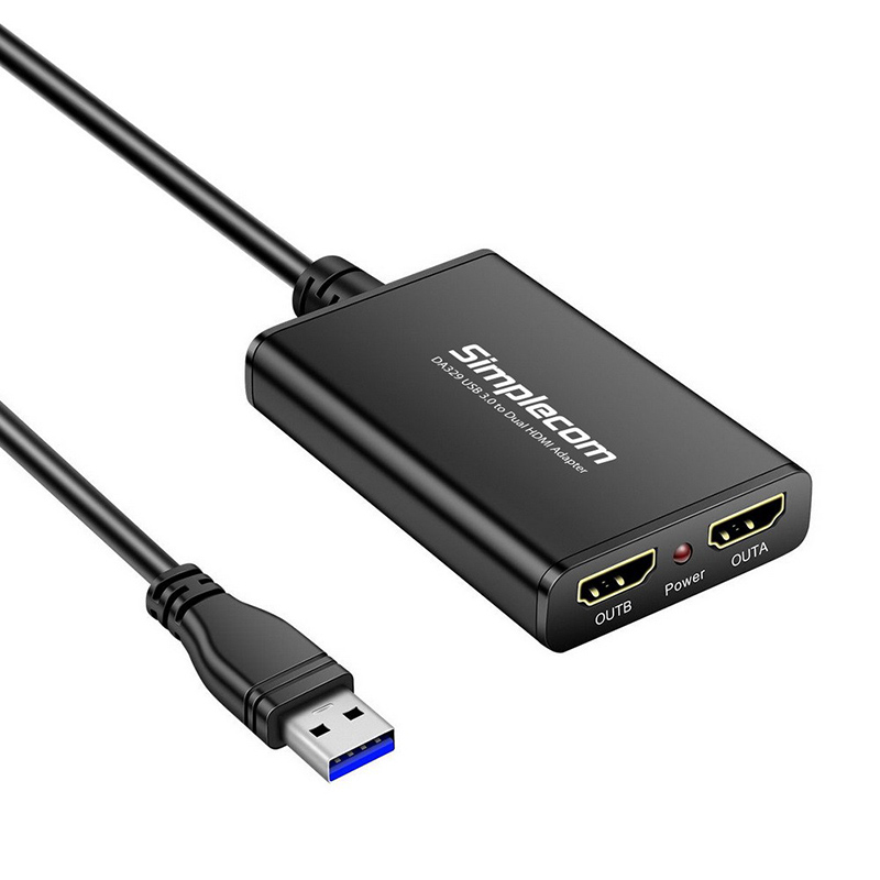 Simplecom USB Type A 3.0 to Dual HDMI Display Adapter (DA329)