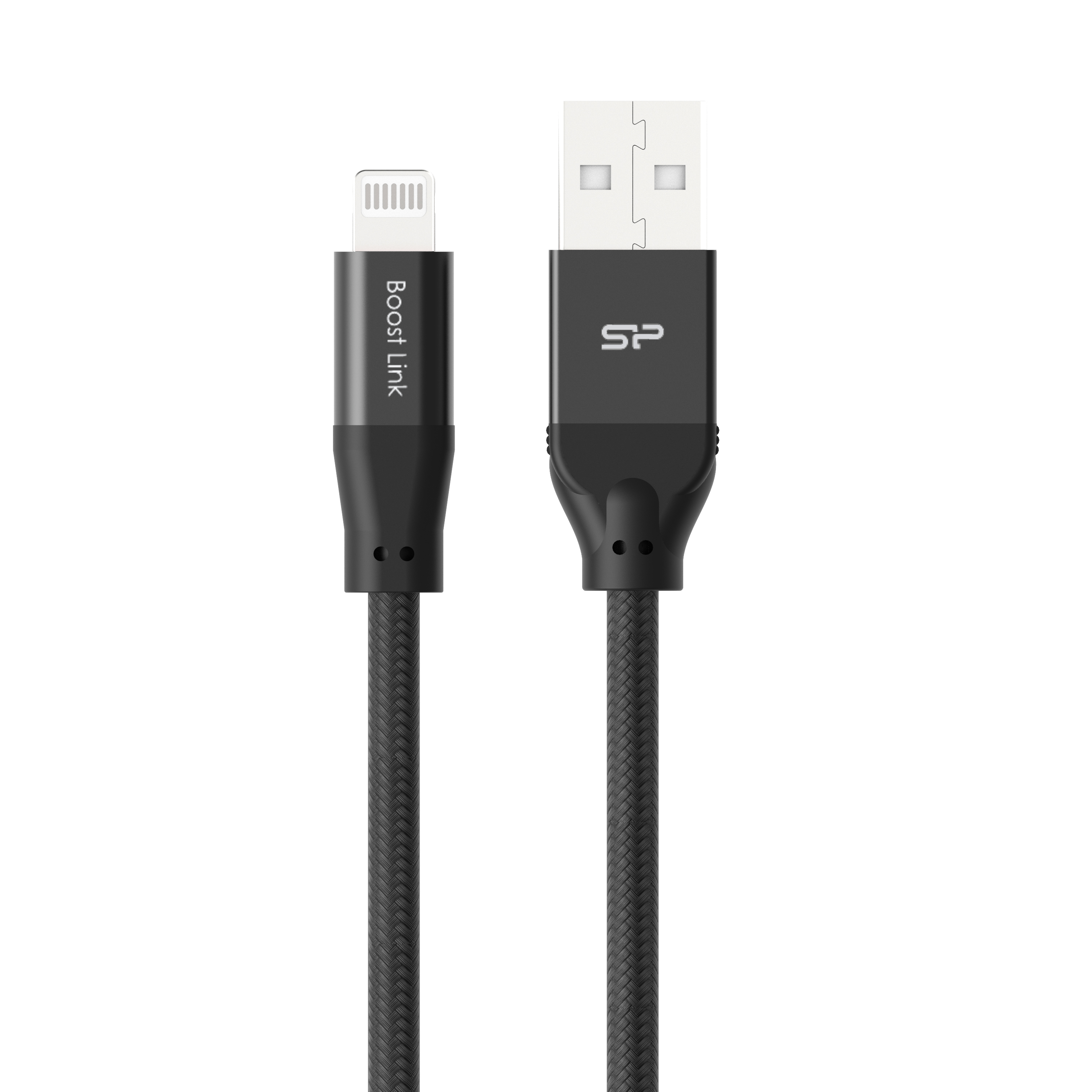 Silicon Power Lightning USB Braided Cable 1m - Black