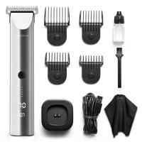 Memorism Blizz CS7 Men’s Cordless Hair Clipper for Home and Barbershop - with T-Blade clipper and Stainless Steel/Ceramic Blade (Silver)
