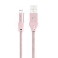 Silicon Power Lightning USB Braided Cable 1m - Pink