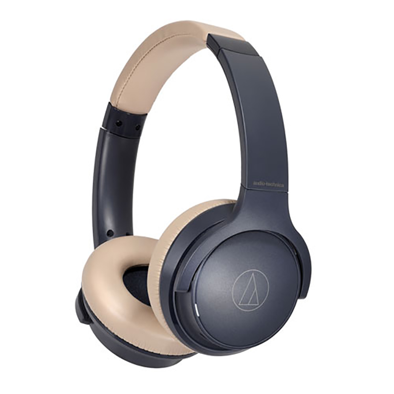 Audio Technica ATH-S220BT Wireless On-Ear Headphones - Navy Blue/Grey