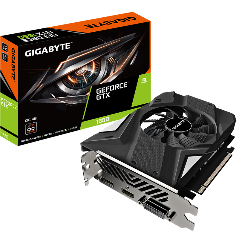 Gigabyte GeForce GTX 1650 D6 4G OC Graphics Card - Rev 2 (N1656-OC-4GDv2)