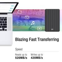 Silicon Power 256GB B75 Pro 520 MB/s USB C Scratch Resistant & Waterproof Portable External SSD with 2 cables