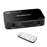 Simplecom CM324 4 Way HDMI 2.0 Switch with Remote