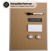 Deli Magnetic White Board, 11" x 14", 2 Pack, Small Dry Erase Board for Kids, 1 Dry Erase Marker, 2 Magnets, Aluminum Frame
