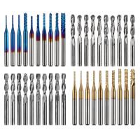 Genmitsu 40pcs End Mills CNC Router Bits, 1/8" Shank CNC Cutter Milling Carving Bit Set Including 2-Flute Flat Nose & Ball Nose End Mill